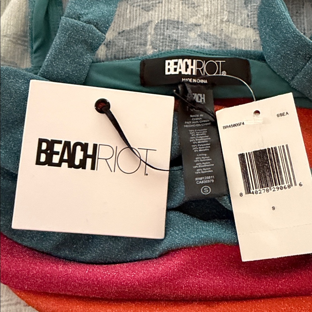 NWT BEACH RIOT Mackenzie Top in Sorbet Sea Colorblock - Size S - Picture 8 of 8